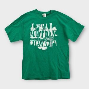 Local Motion Hawaii T Shirt Mens Large Green‎ Cotton Pineapple Short Sleeve NEW